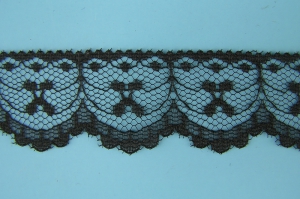 1 inch Flat Lace, black (50 yards) MADE IN USA